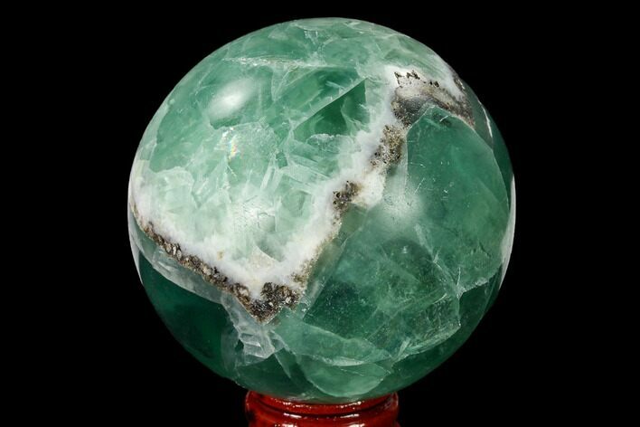 Polished Green Fluorite Sphere - Mexico #153357